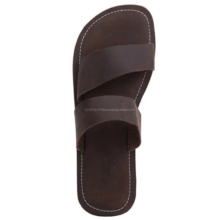 الرجال شبشب جلدي الانزلاق على شقة النعال السببية الشقق حقيقي جلدي الراحة شبشب Men's Leather Slippers Slip On Flat Casual Slippers Flats Genuine Leather Comfort Slipper