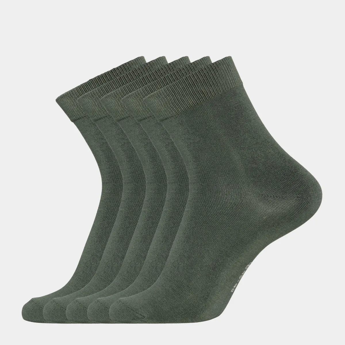 5 par armygrønne bambus strømper (Low cut)