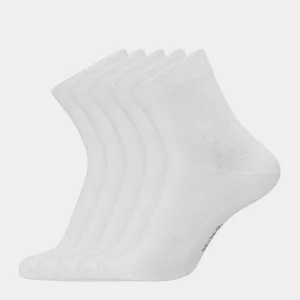 5 par hvide bambus strømper (Low cut)