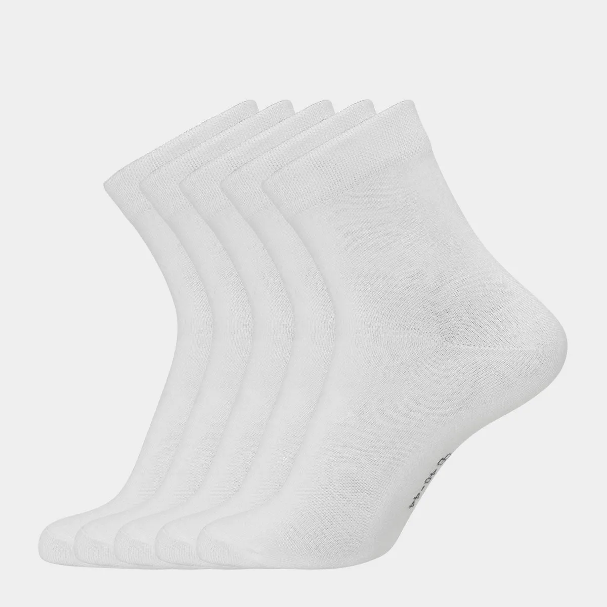 5 par hvide bambus strømper (Low cut)