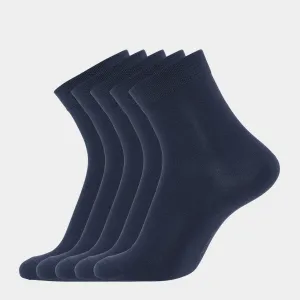 5 par navy bambus strømper (Low cut)