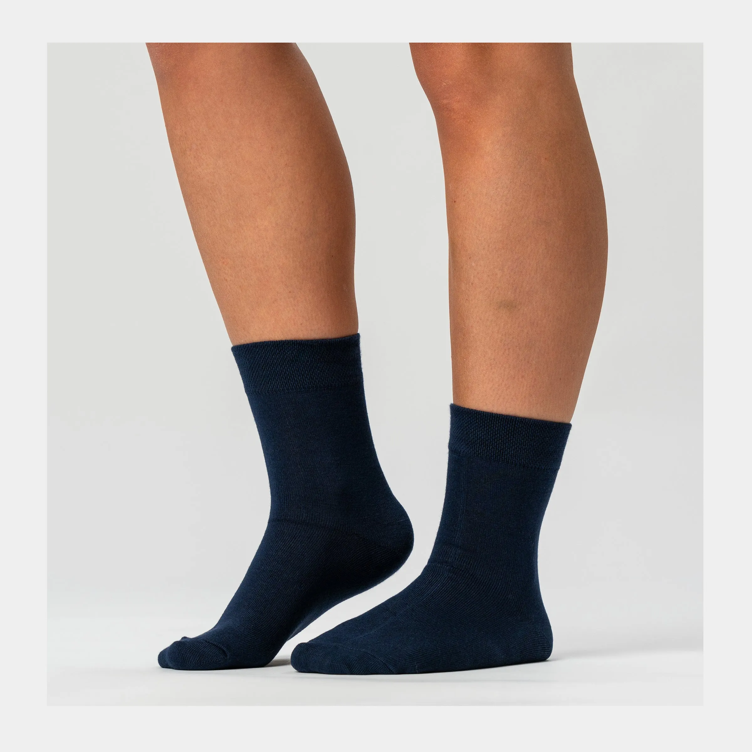 5 par navy bambus strømper (Low cut)