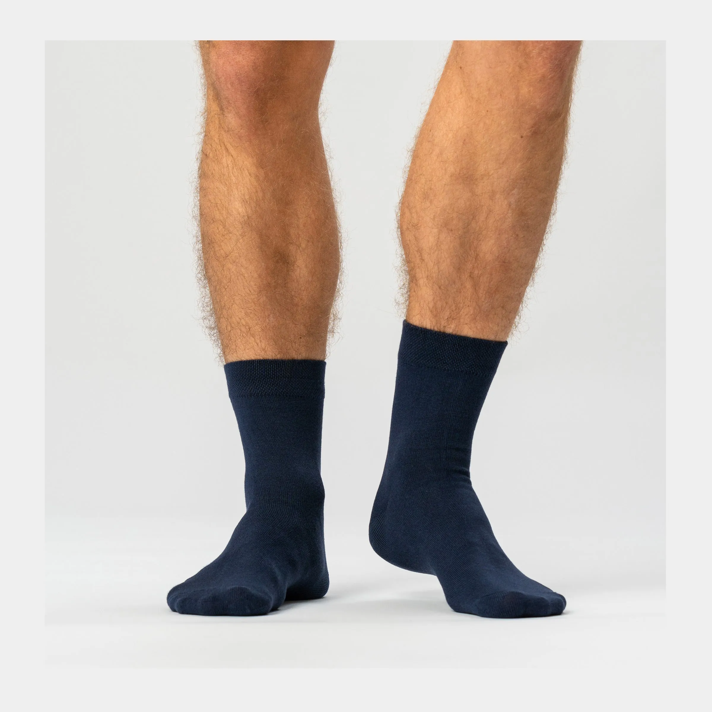 5 par navy bambus strømper (Low cut)
