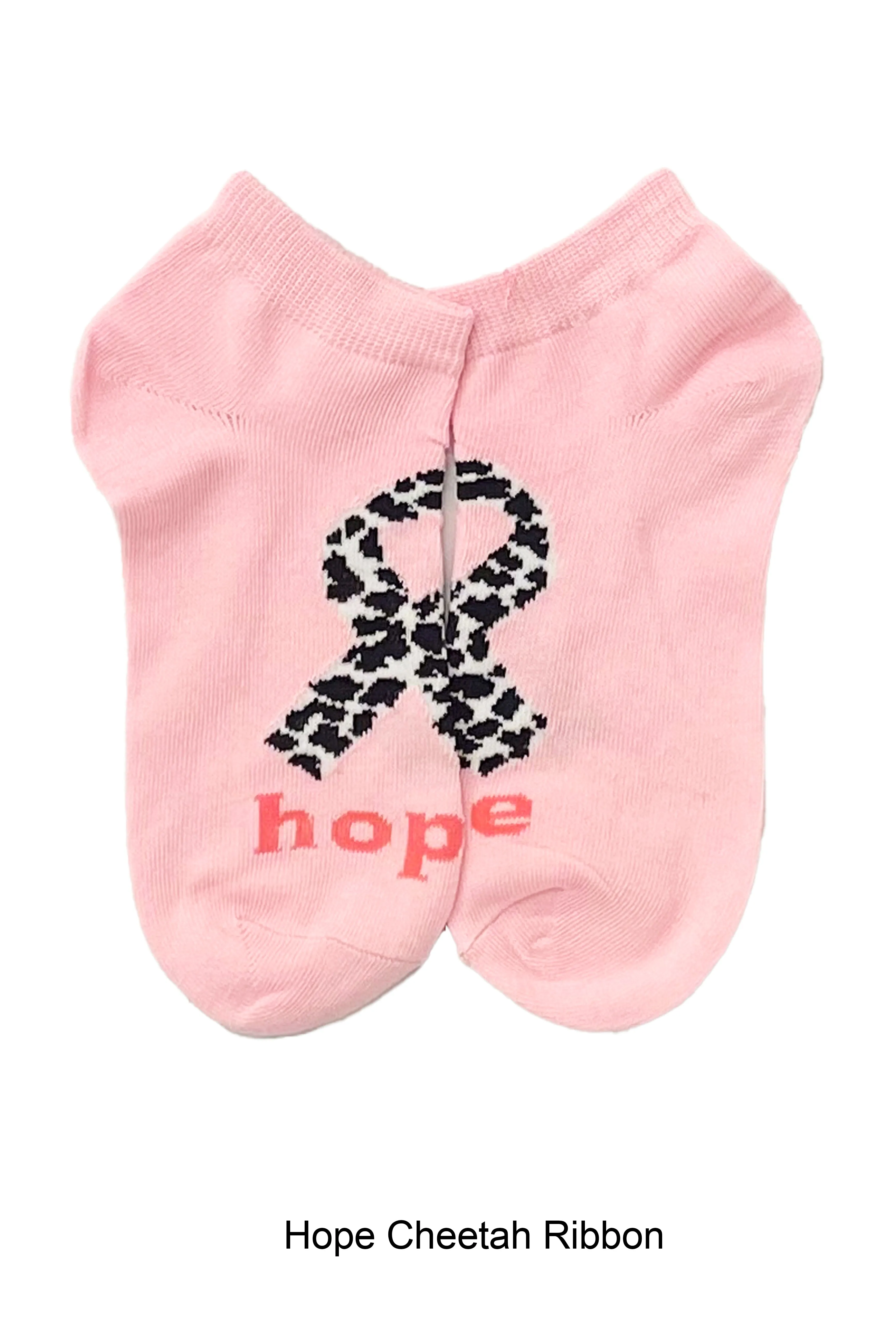 5422 - Pink Ribbon Low Cut Socks (Various Prints)