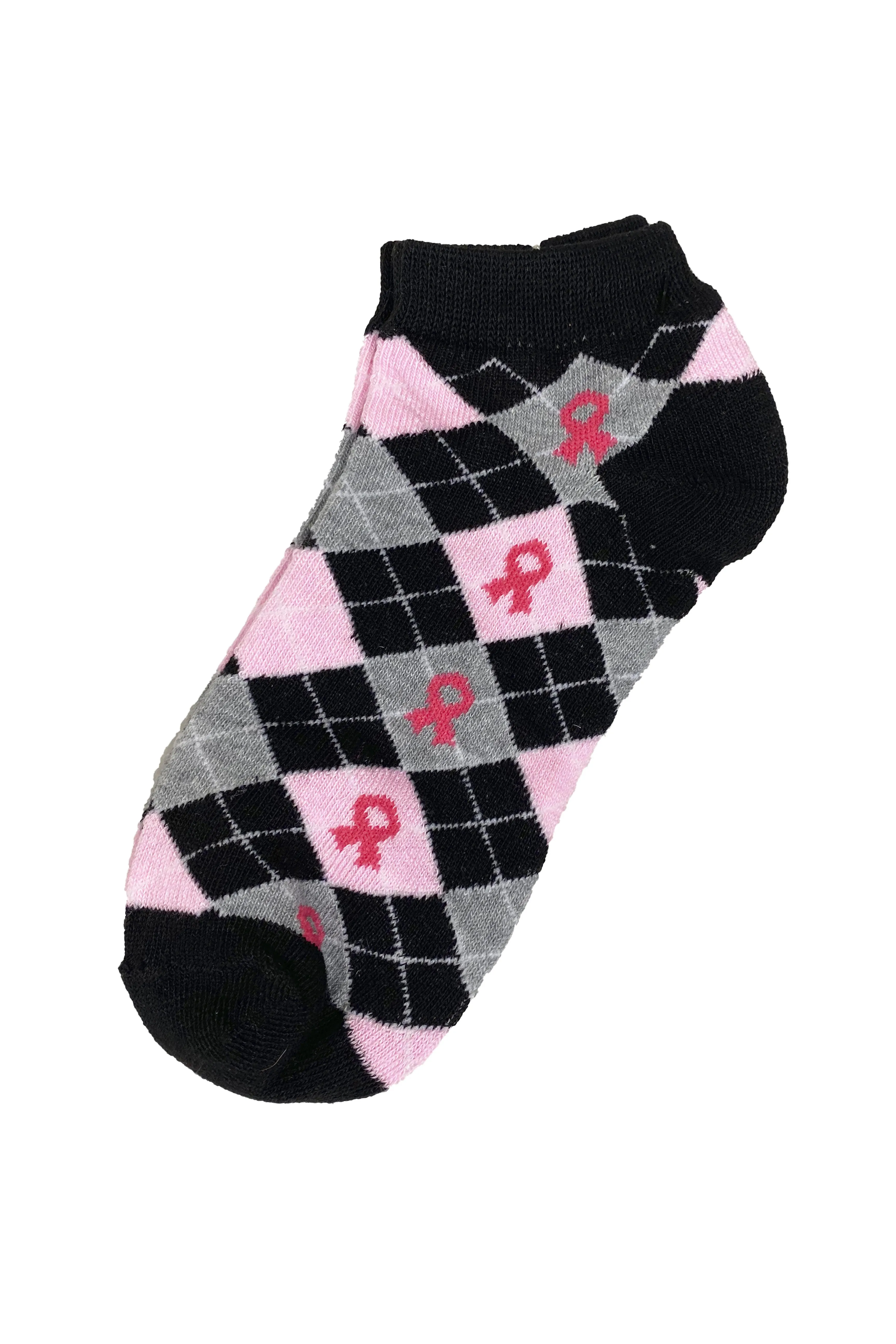 5422 - Pink Ribbon Low Cut Socks (Various Prints)