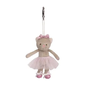 Albertina Kitty Cat Ballerina Plush Bag Charm Keychain