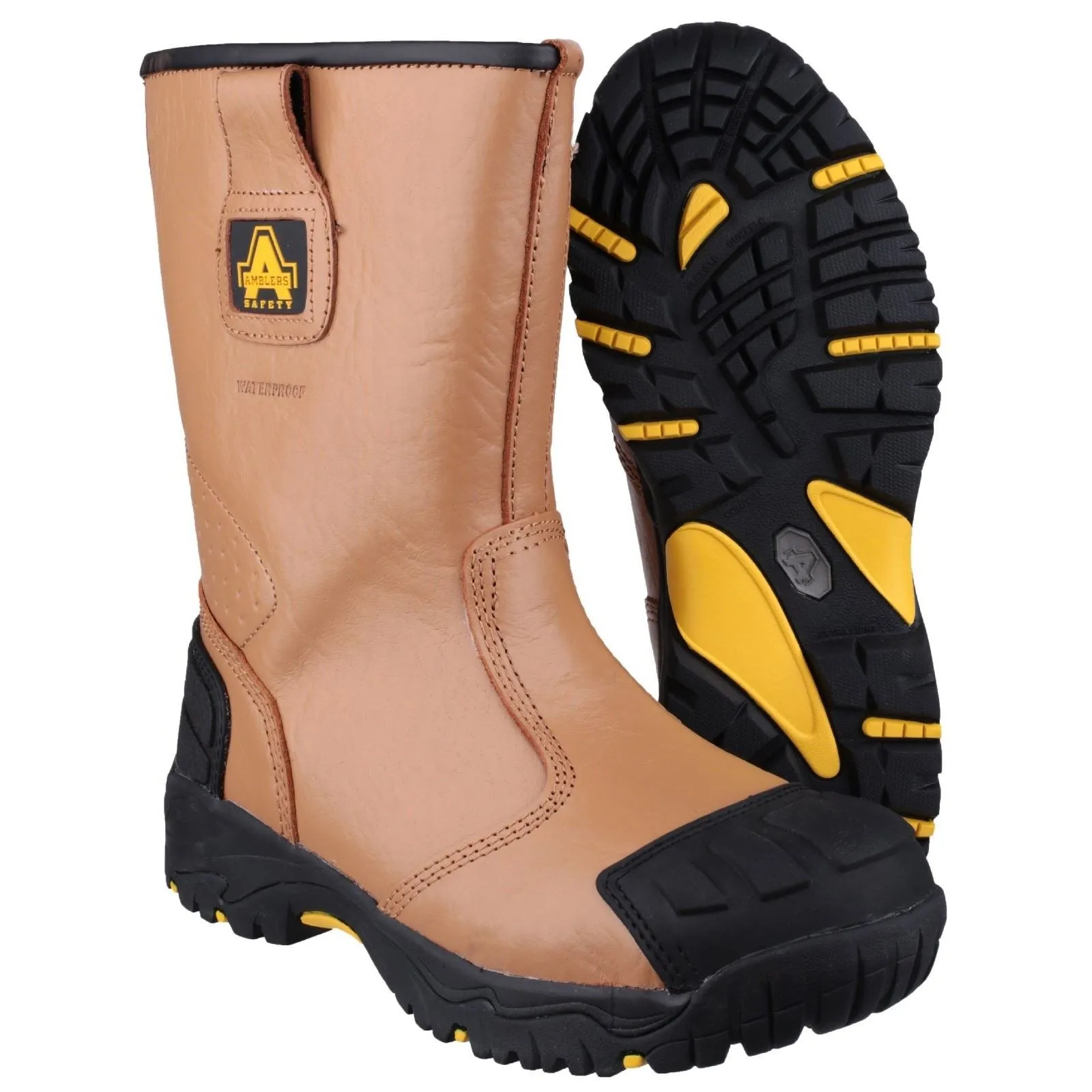 Amblers Men Boots - FS143 Safety Rigger Boot in Tan, 6-15
