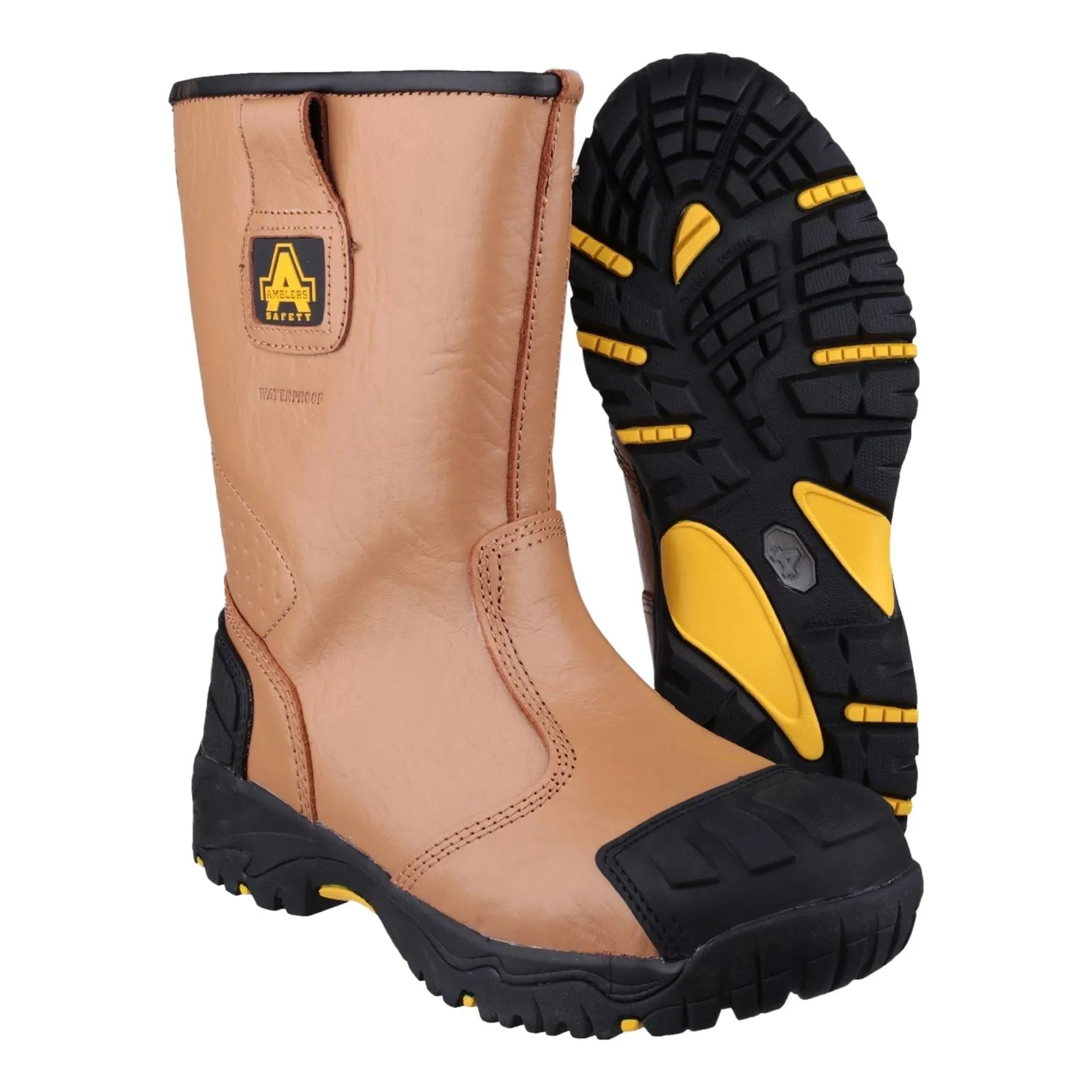Amblers Men Boots - FS143 Safety Rigger Boot in Tan, 6-15