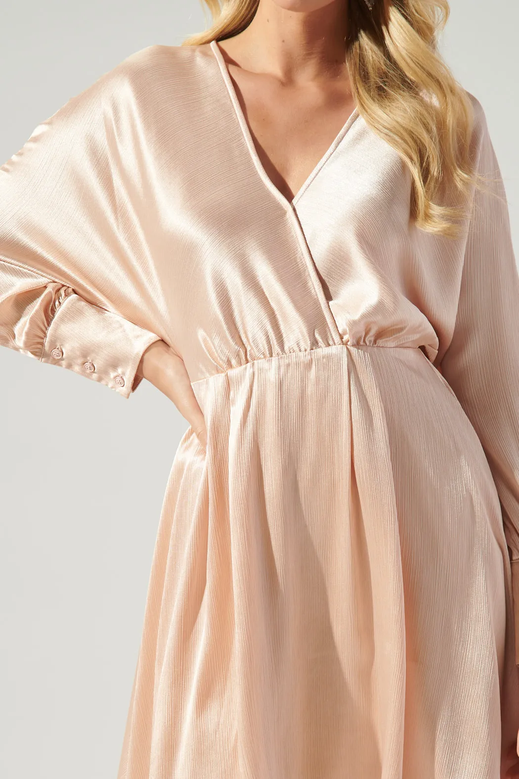 Angel Eyes Satin Mini Dress