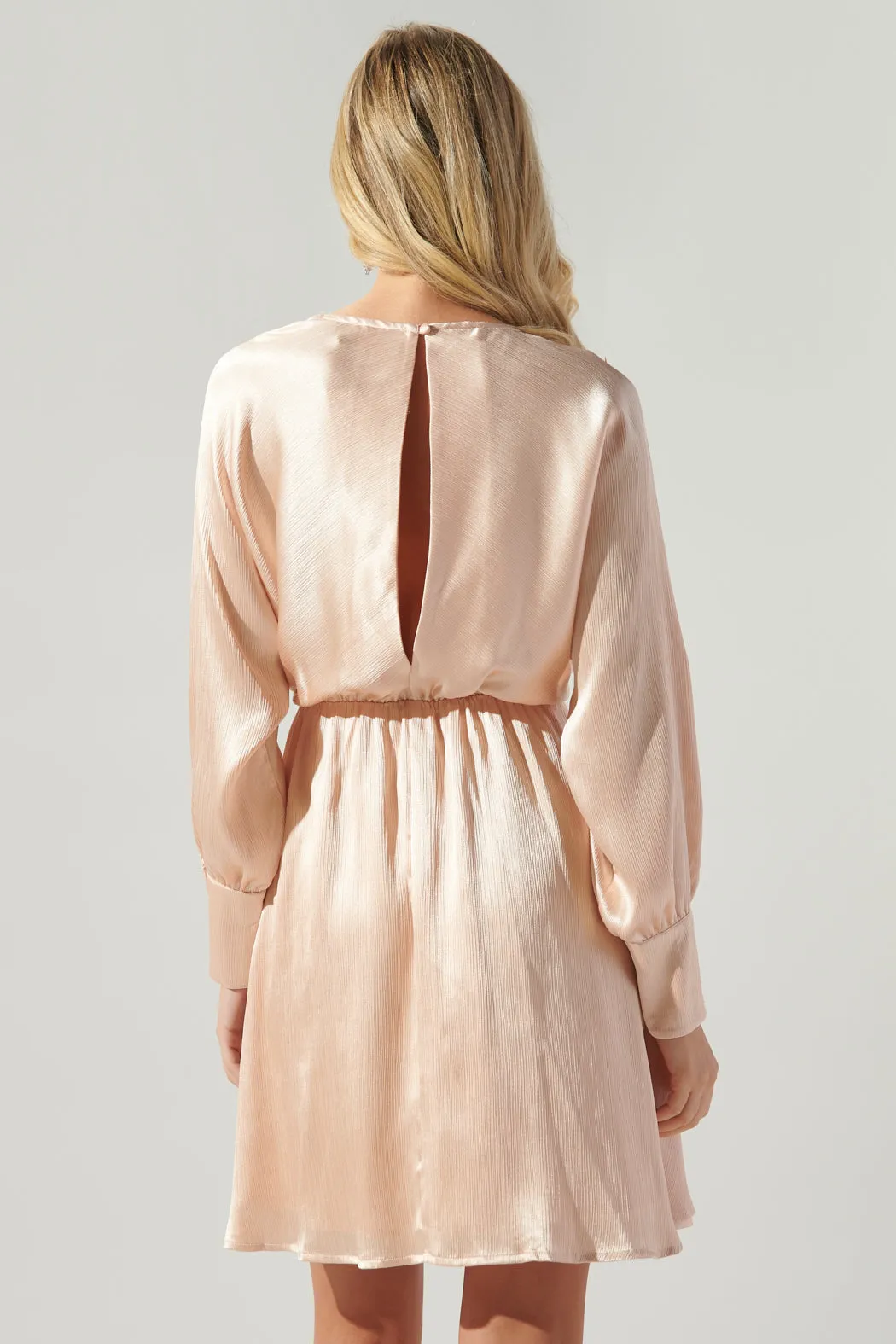 Angel Eyes Satin Mini Dress