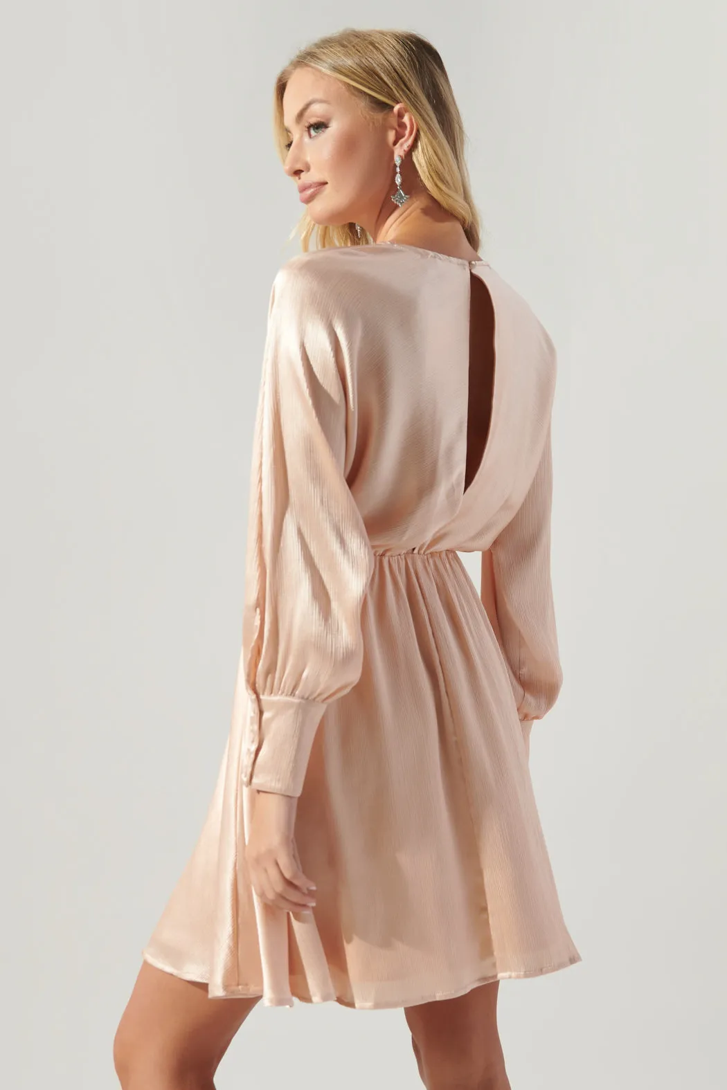 Angel Eyes Satin Mini Dress