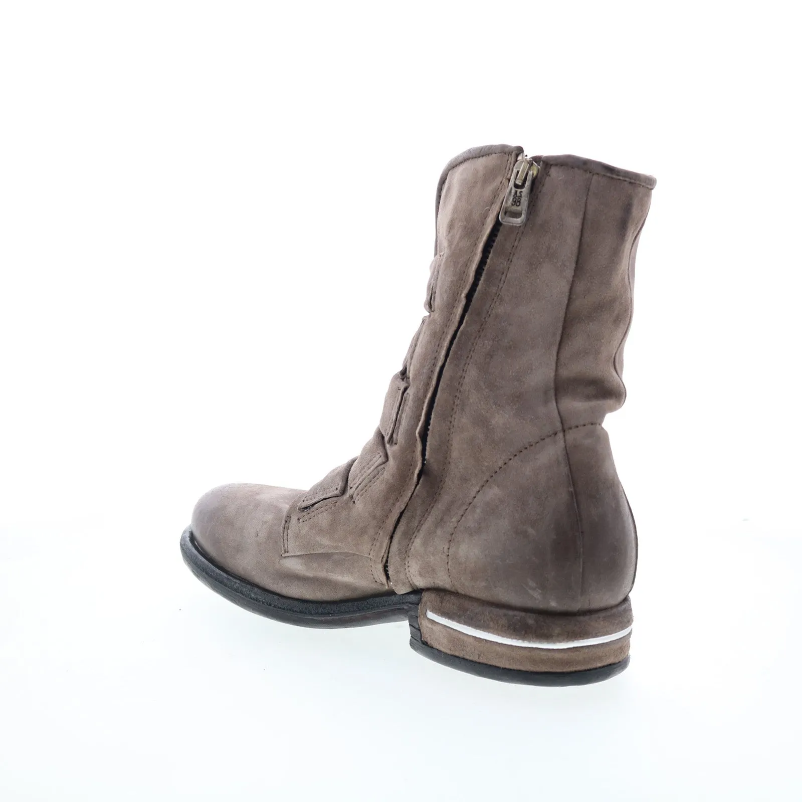 A.S. 98 Traver Womens Gray Leather Zipper Casual Dress Boots