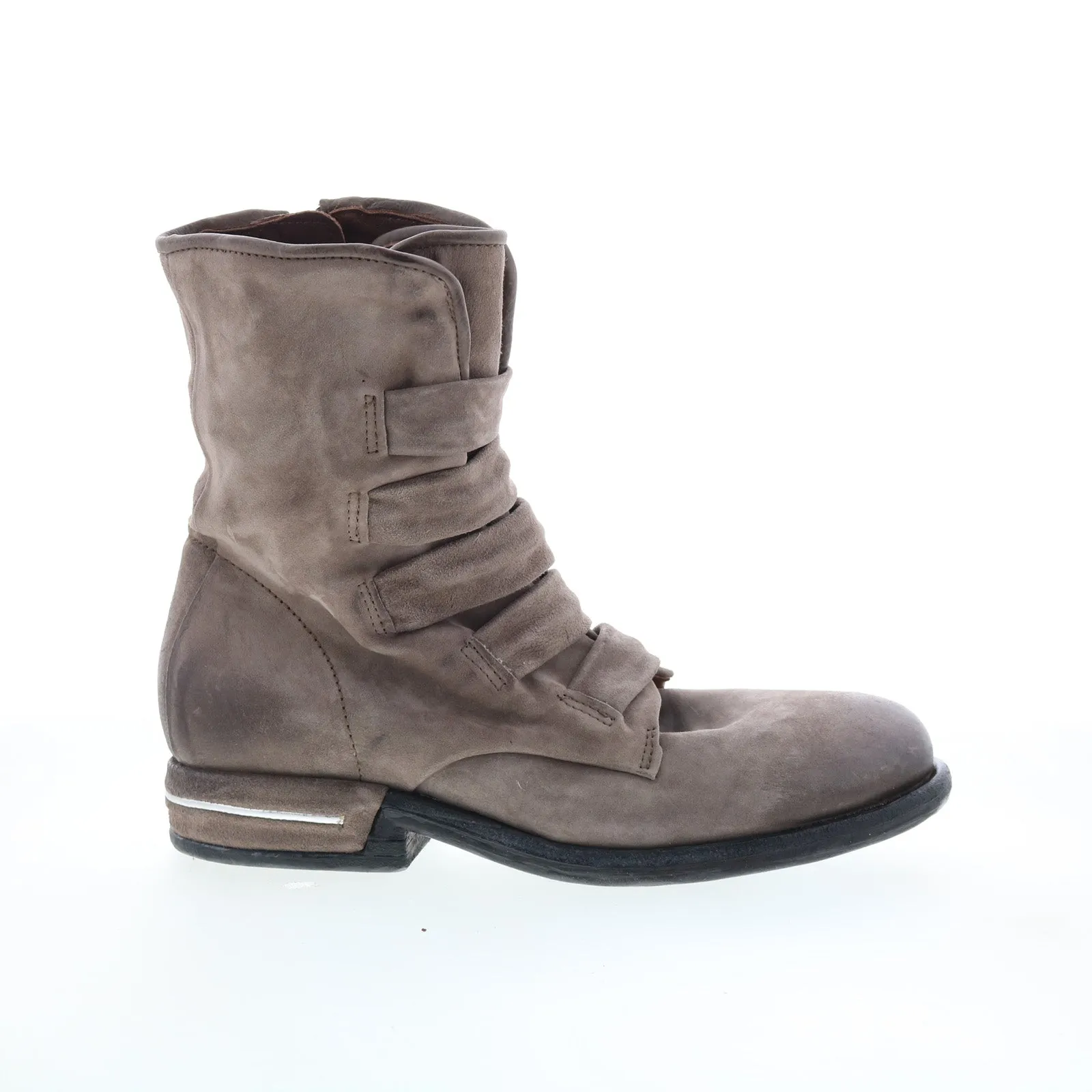 A.S. 98 Traver Womens Gray Leather Zipper Casual Dress Boots