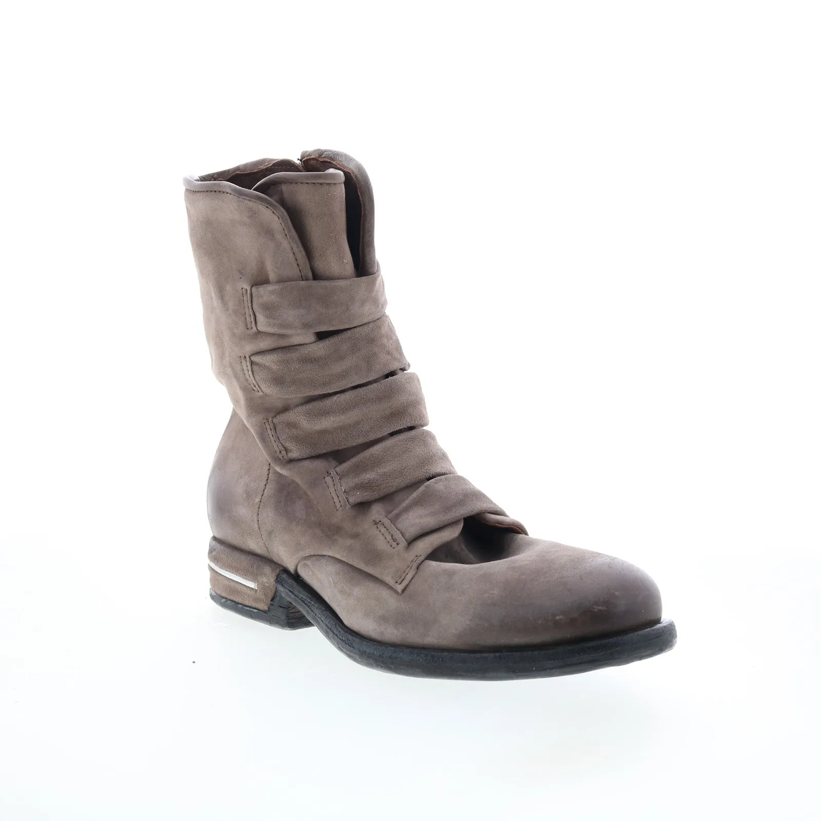 A.S. 98 Traver Womens Gray Leather Zipper Casual Dress Boots