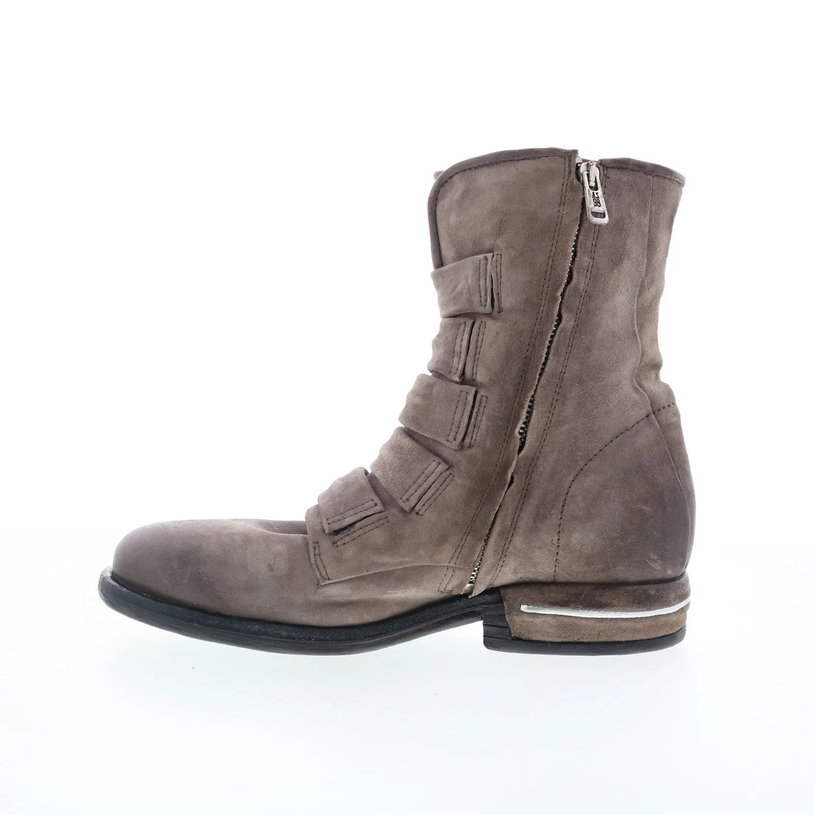 A.S. 98 Traver Womens Gray Leather Zipper Casual Dress Boots