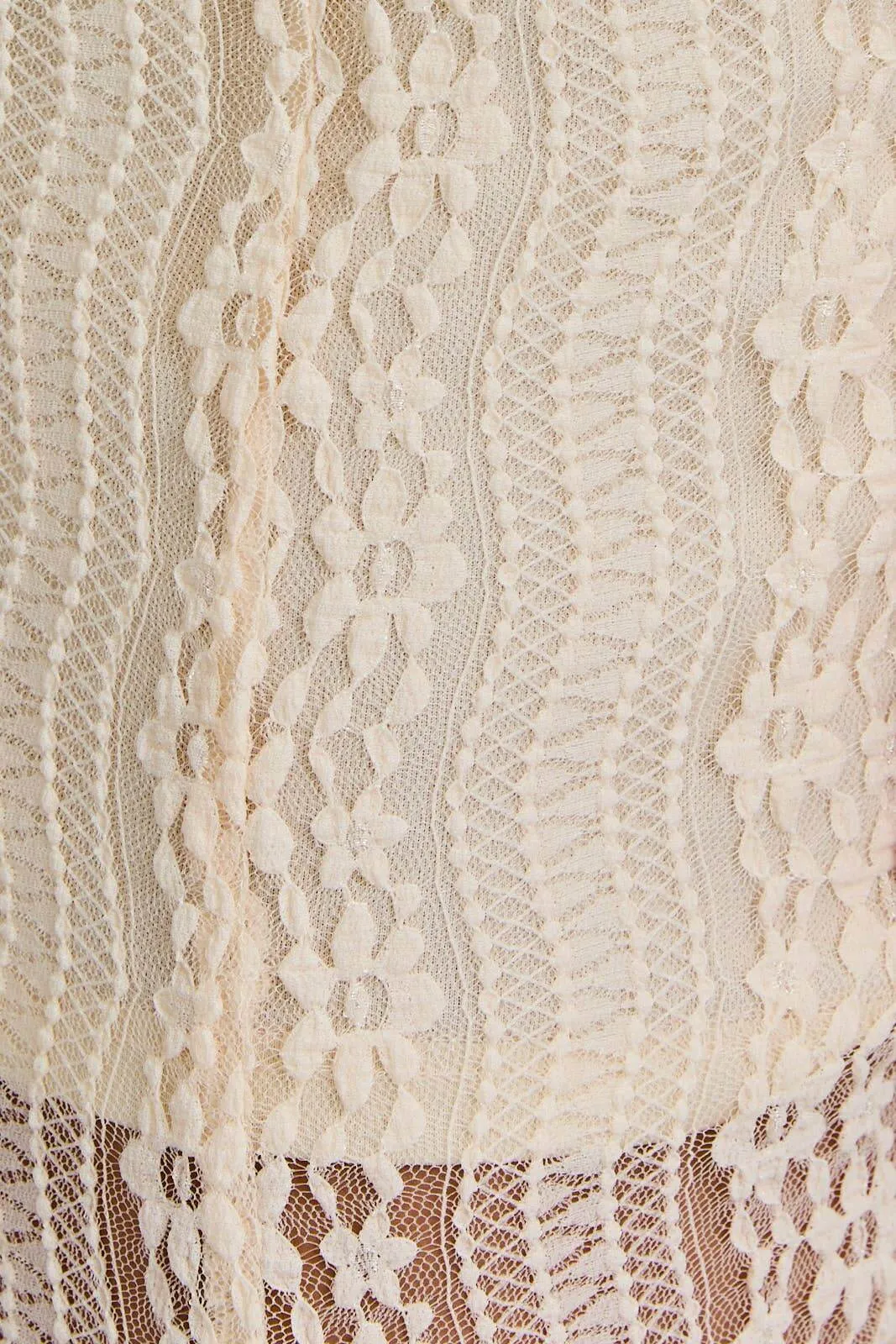 Asymmetric Lace Trim Skirt Set