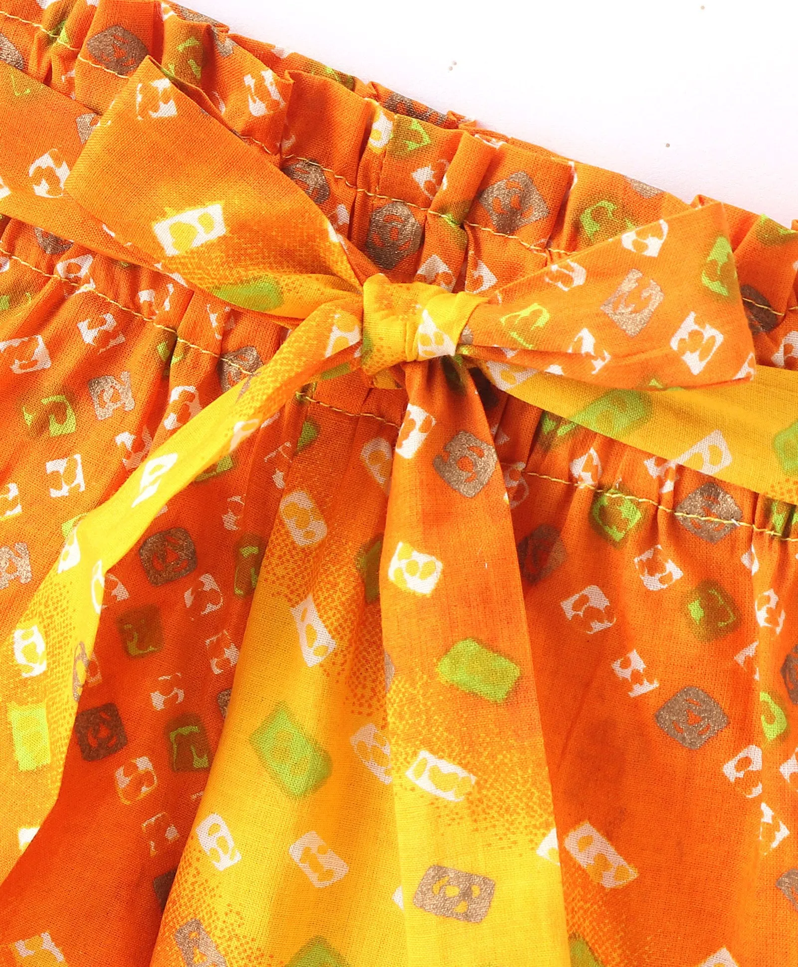 Bandhani Printed Belted Shorts