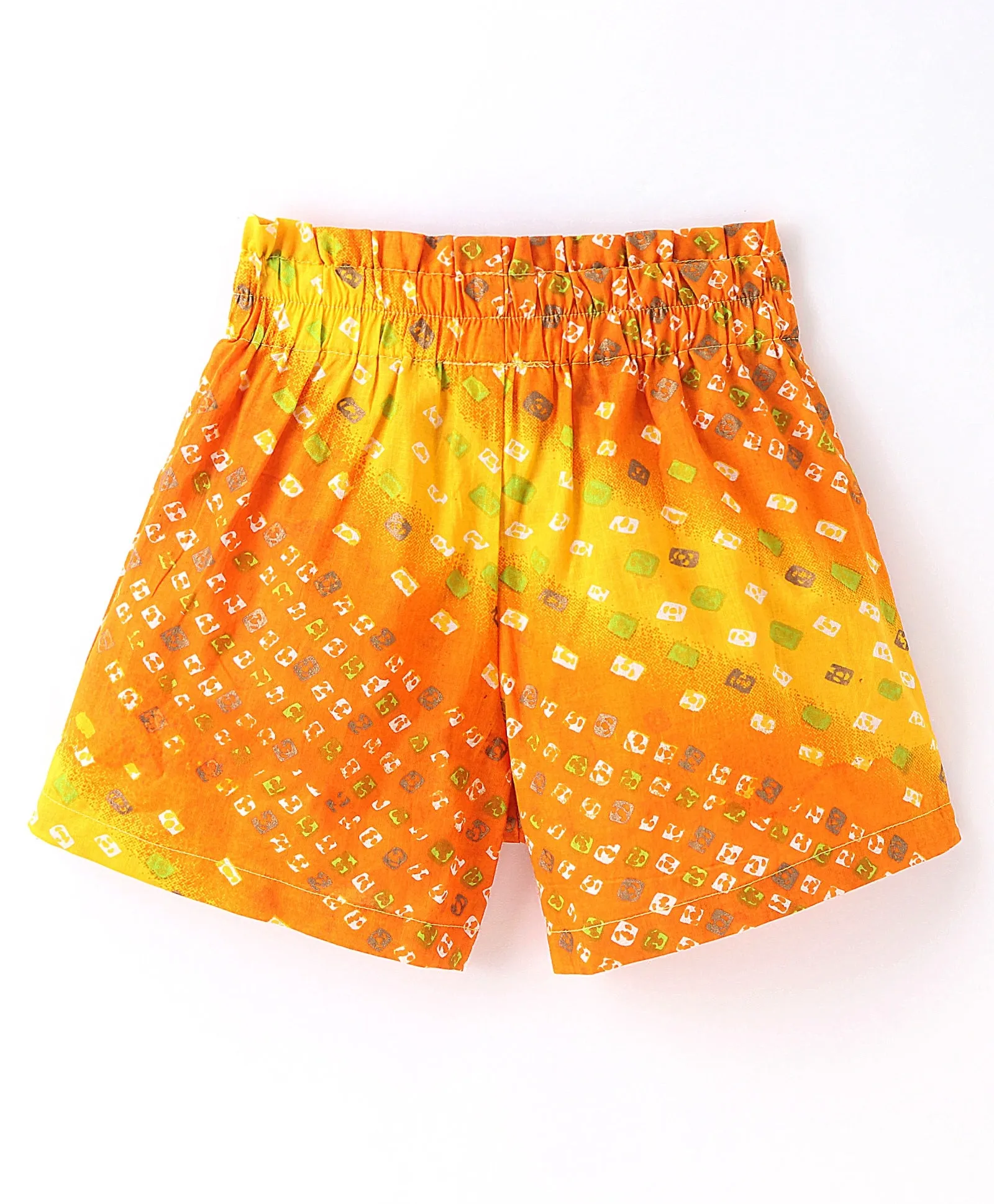 Bandhani Printed Belted Shorts