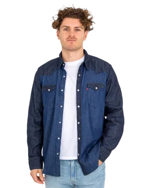 Barstow Western Standard Shirt in Indigo