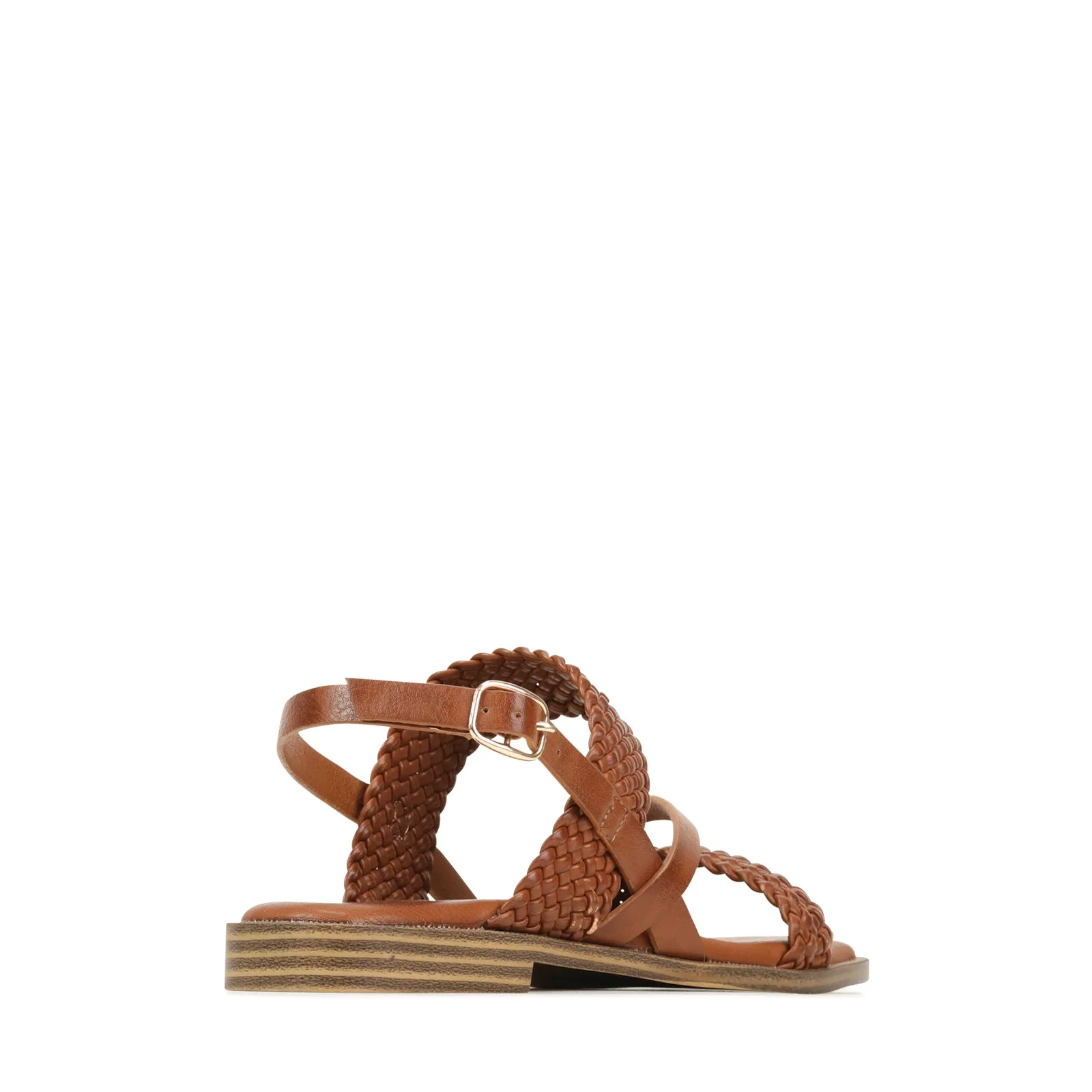 BASQUET ANKLE STRAP SANDALS