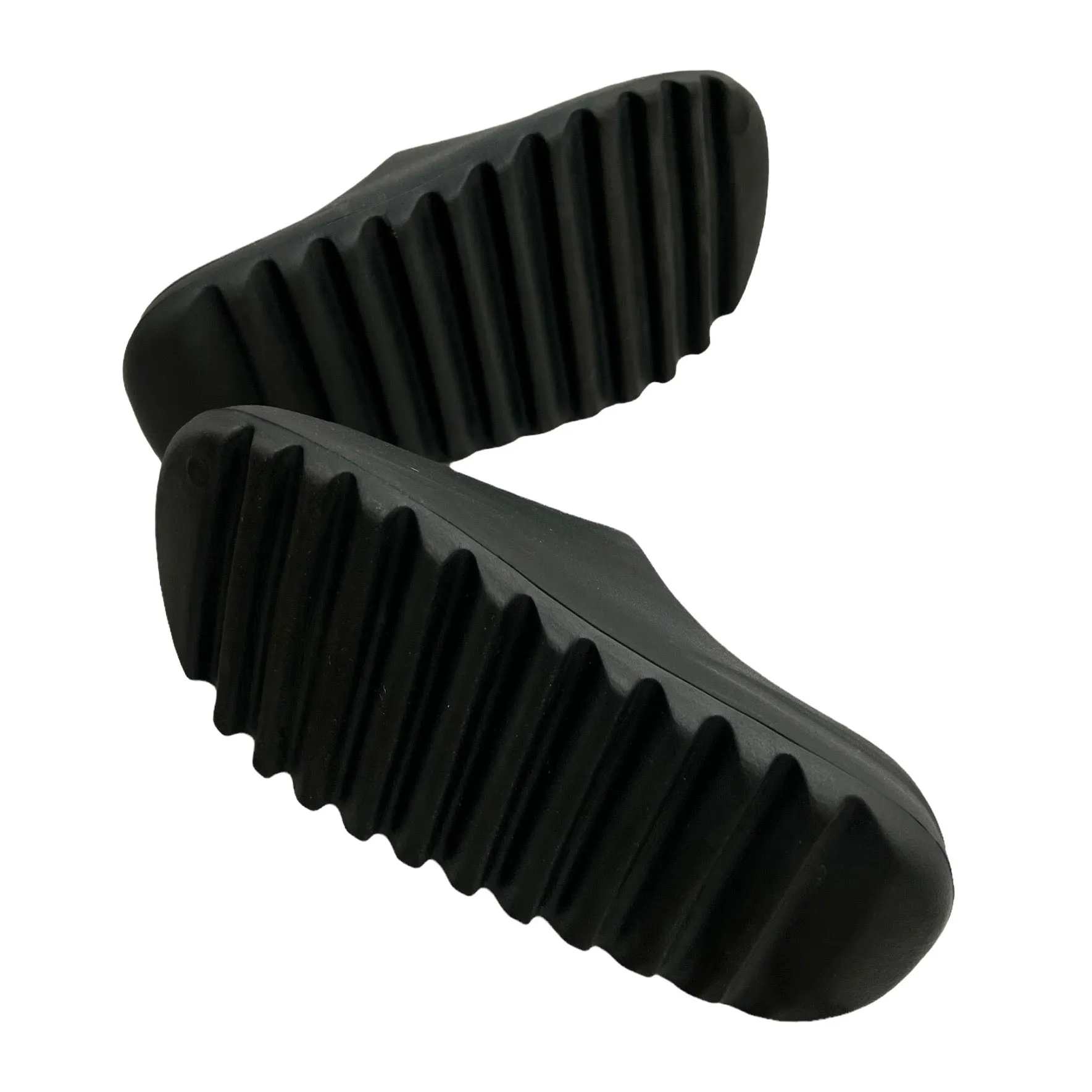 Black Rubber Slides - 8