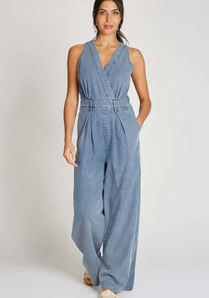Blue Denim Jumpsuit - Blue