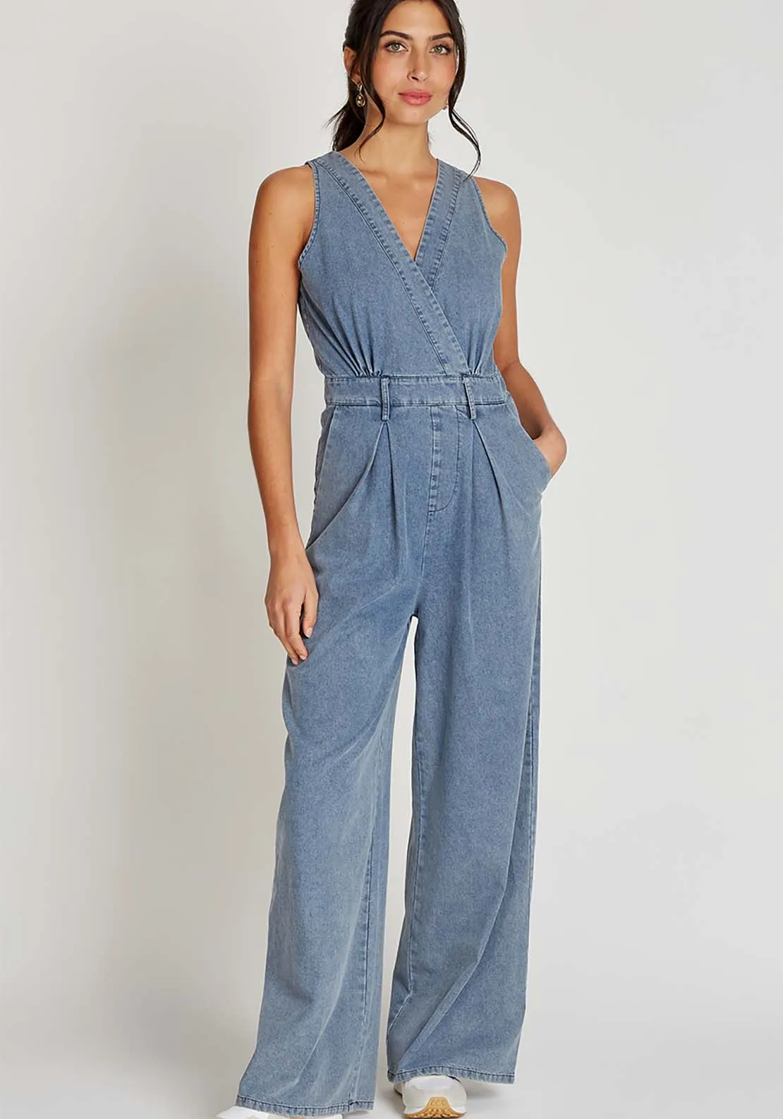 Blue Denim Jumpsuit - Blue