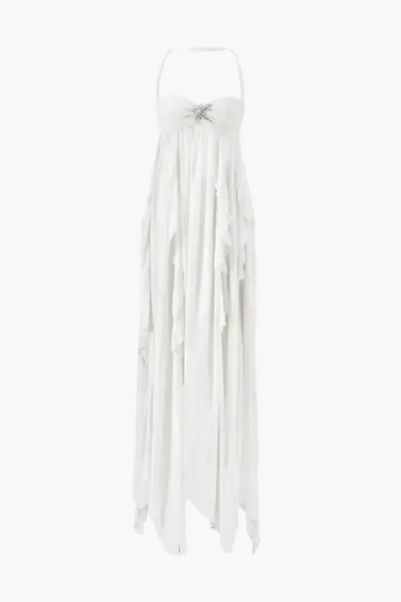 Brigitte – Romantic lace-up design – Maxi dress
