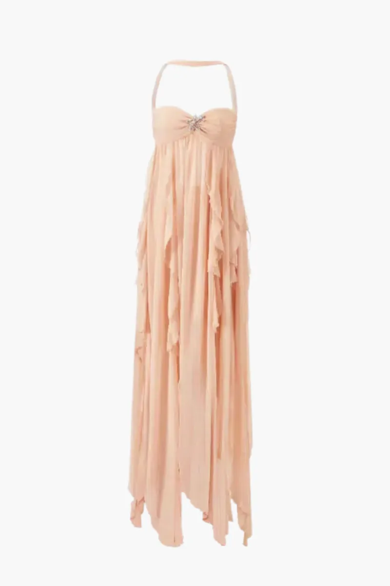 Brigitte – Romantic lace-up design – Maxi dress
