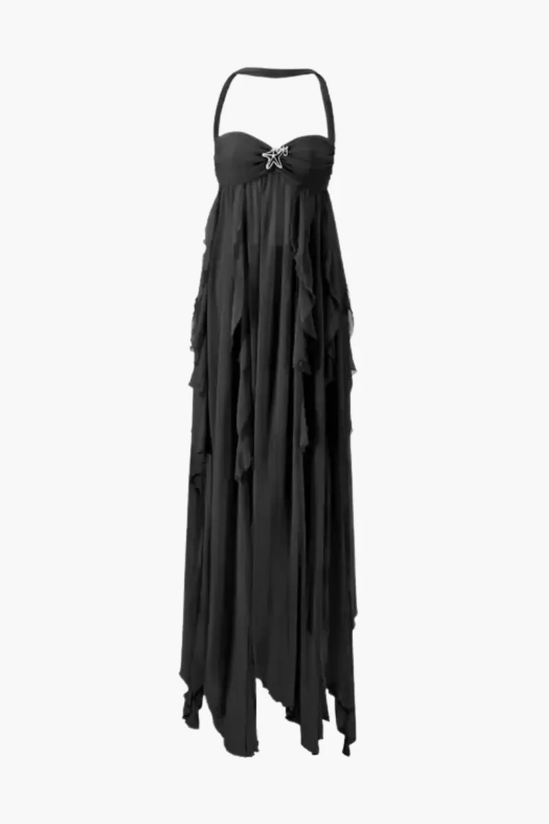 Brigitte – Romantic lace-up design – Maxi dress
