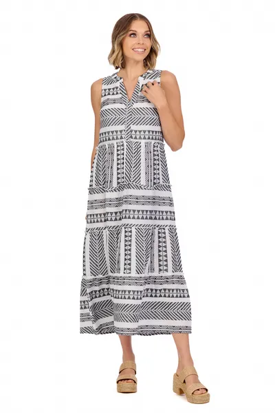Burke Jacquard Midi Dress Mud Pie