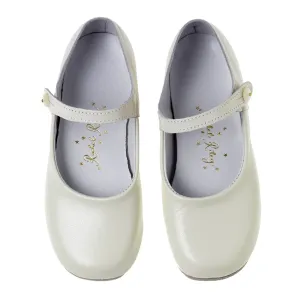 Button Strap Slipper, Cream