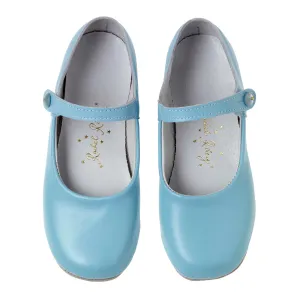 Button Strap Slipper, Pale Blue