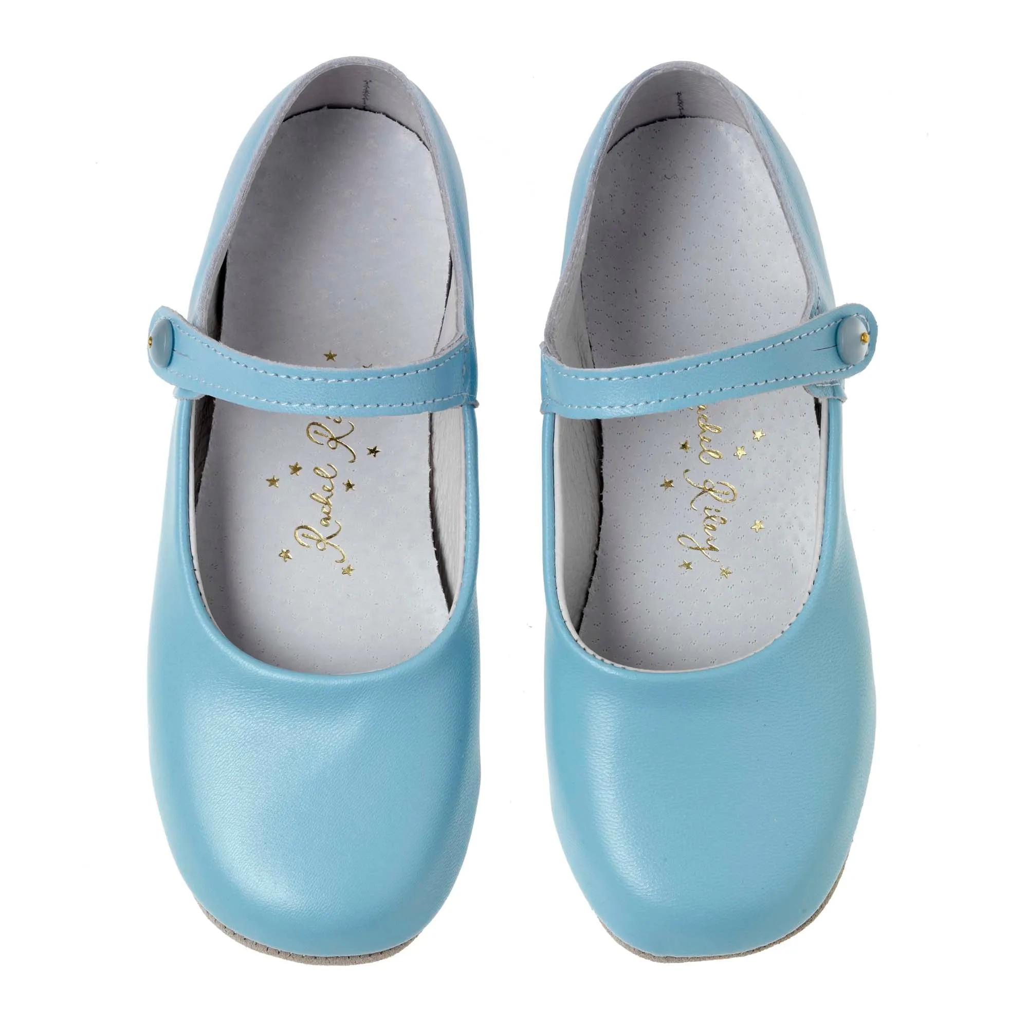 Button Strap Slipper, Pale Blue