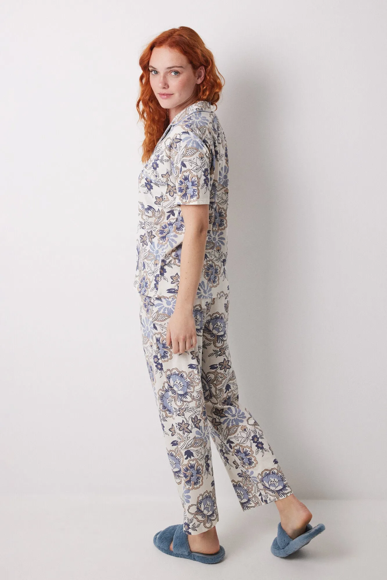Capri classic pyjamas 100% cotton flowers