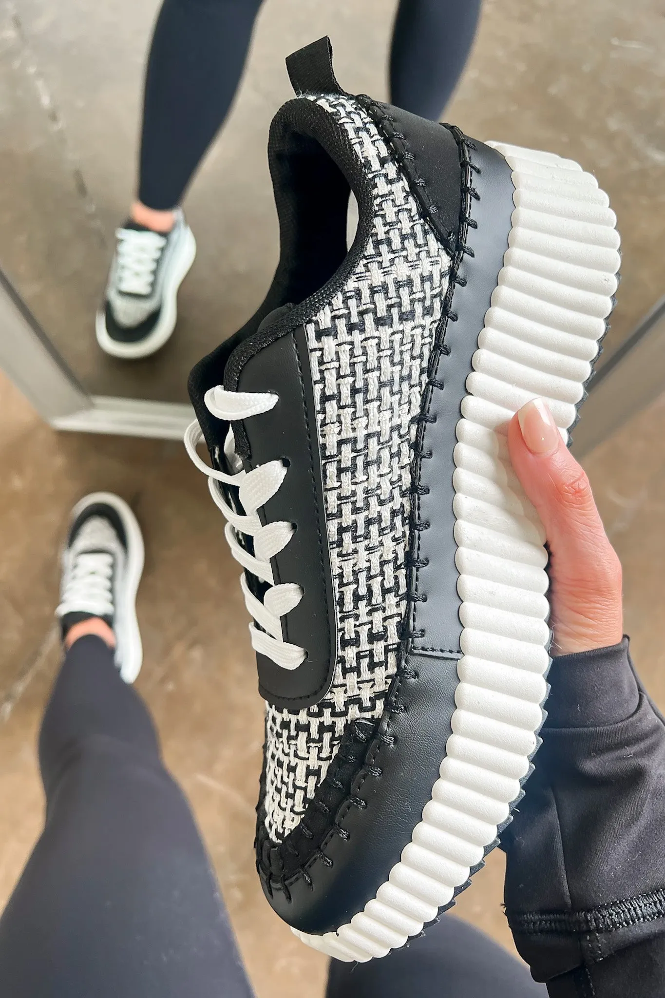Casarah Blanket Stitch Platform Sneakers - FINAL SALE