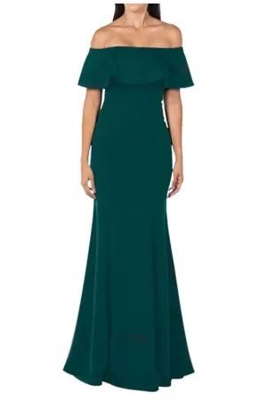 Christmas Dress in Green Jersey Mermaid Style For A Holiday Party