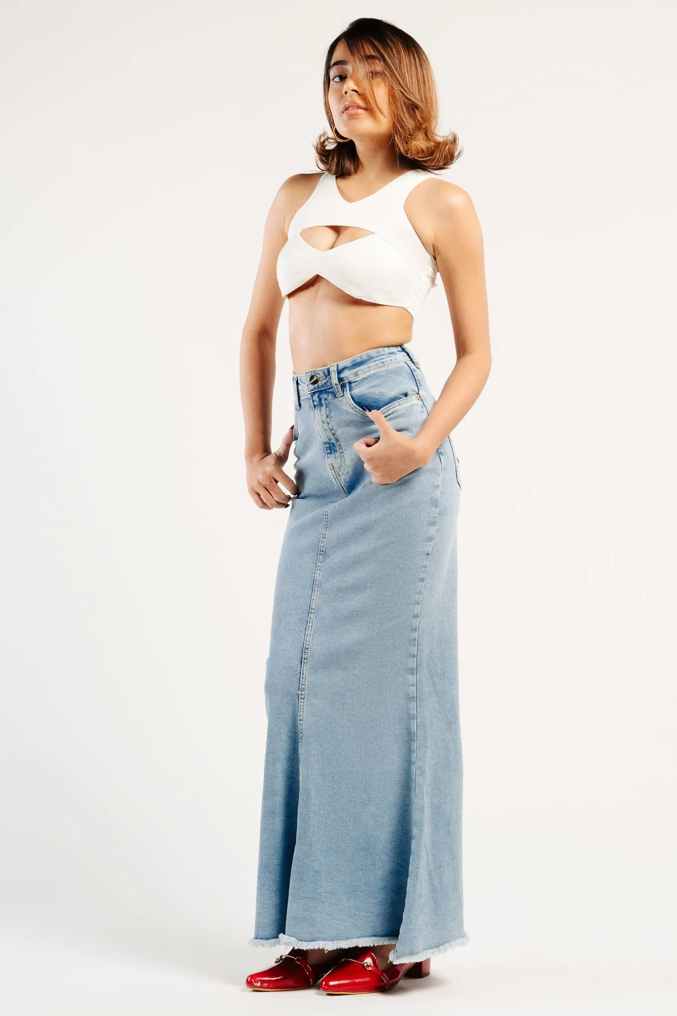 Denim Mermaid Indie Skirt