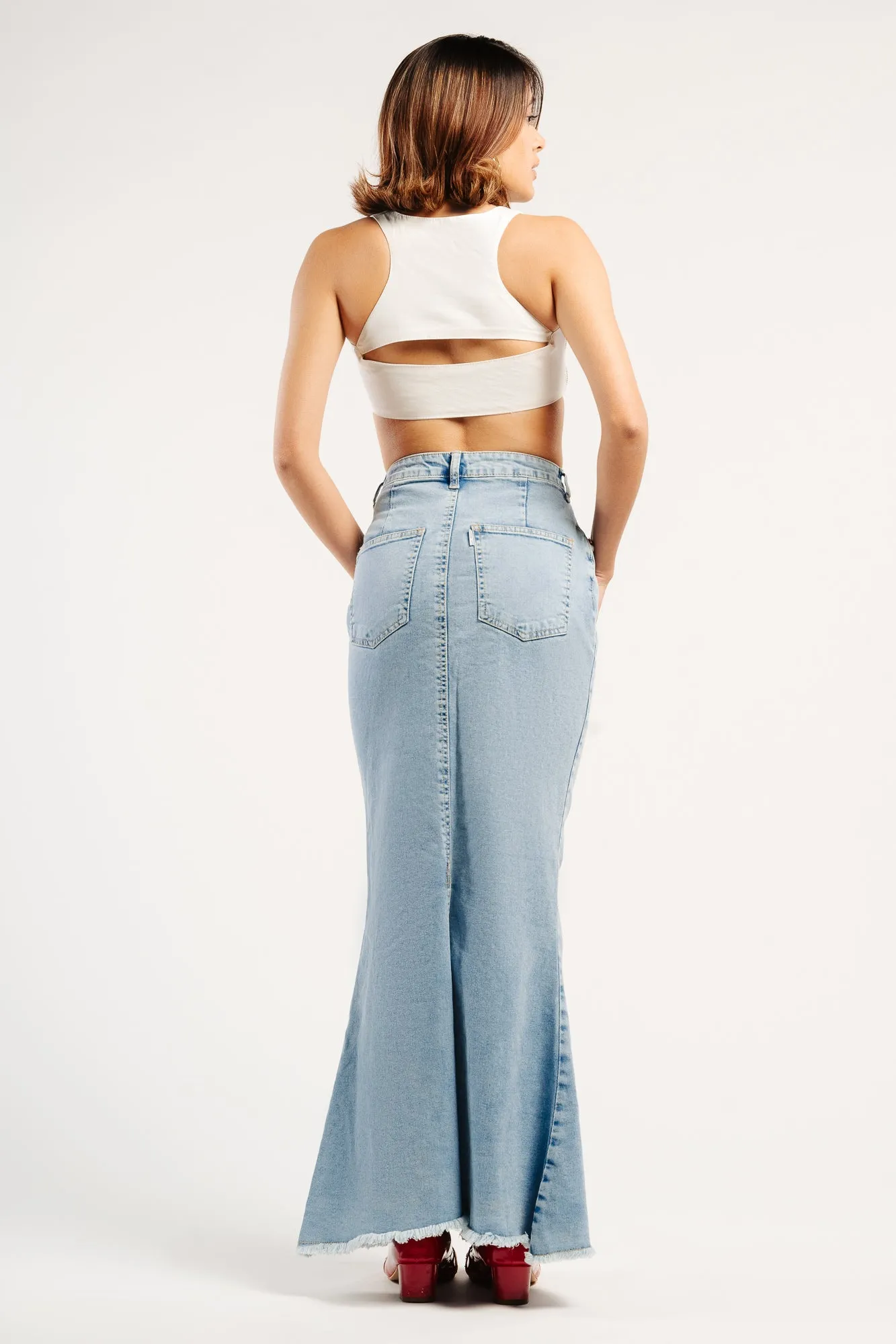 Denim Mermaid Indie Skirt