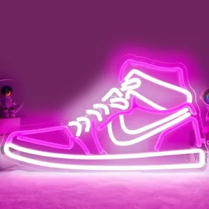 Dimmable Sneaker Neon Sign Pink Nike Shoe Neon Light Stylish Wall Decor