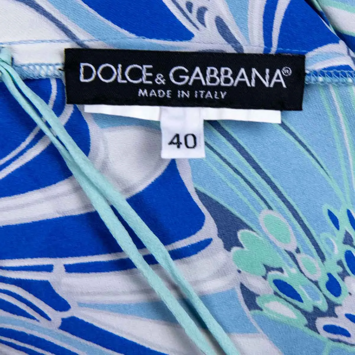 Dolce & Gabbana Blue Floral Print Silk Dress Size XS | IT 40
