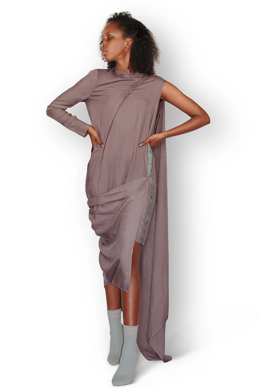 Draped Transformer Dress