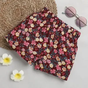 Floral Printed Short - Brown
