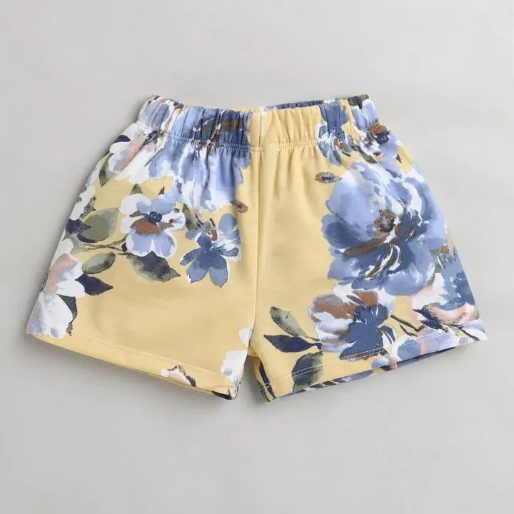 Floral Printed Short - Yellow