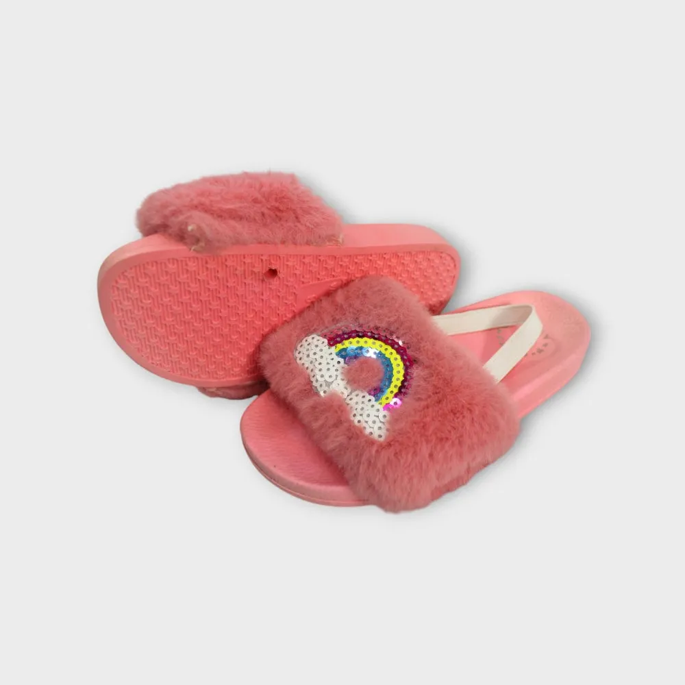 Girls' Slides With Fur