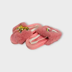 Girls' Slides With Fur