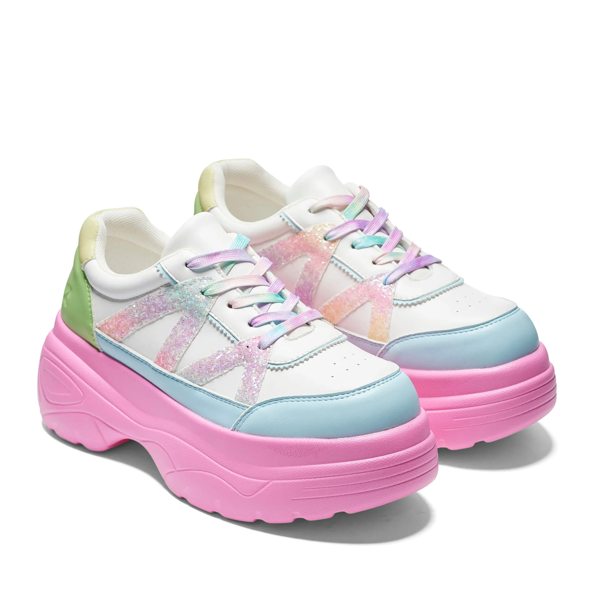 Gummy Glow Worm Chunky Trainers - Multicolor
