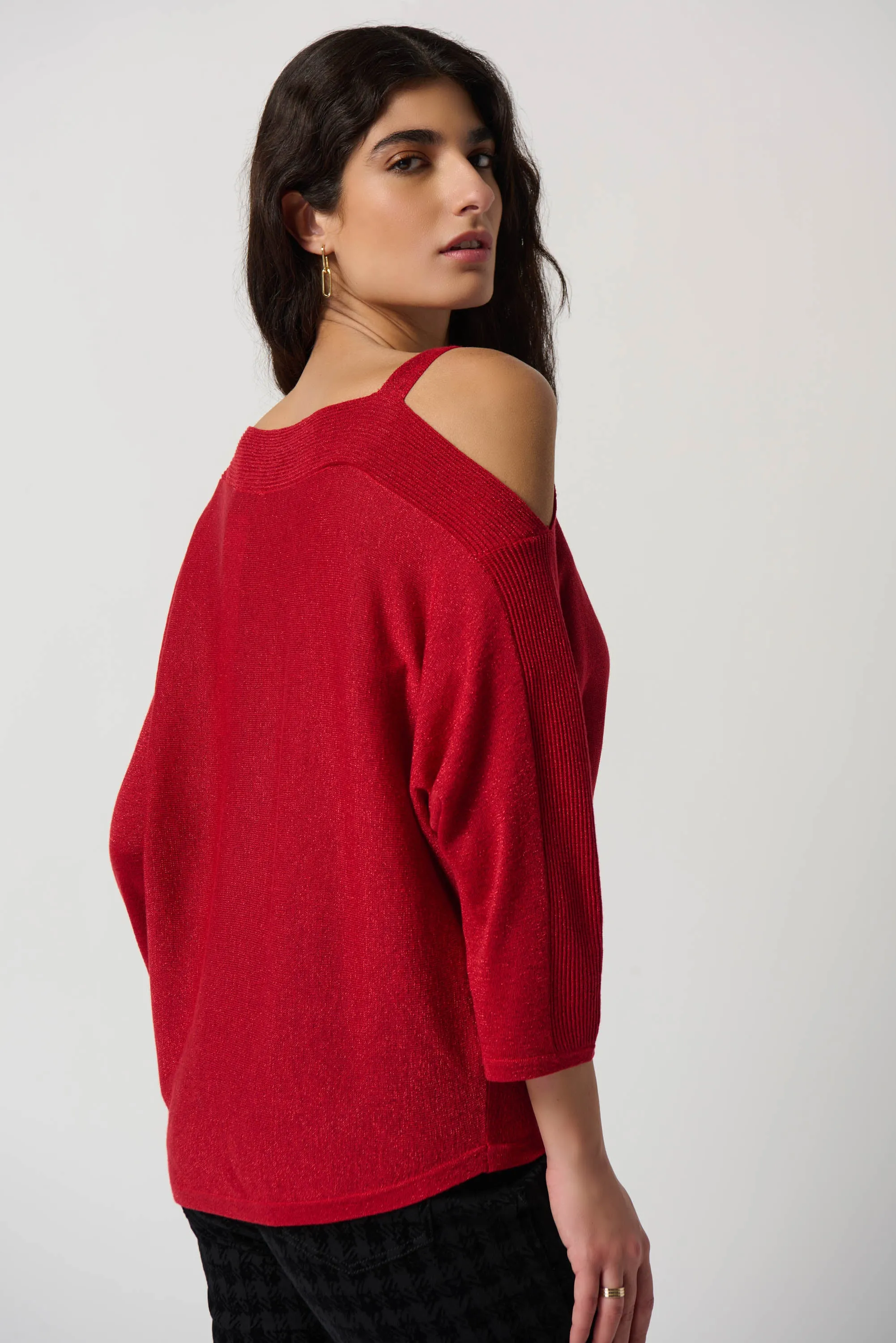 Joseph Ribkoff Winter  2023 -234916-Top-Lipstick Red