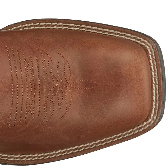 JUSTIN MENS BOWLINE HAZEL BROWN SQUARE TOE WESTERN BOOTS STYLE SE7521