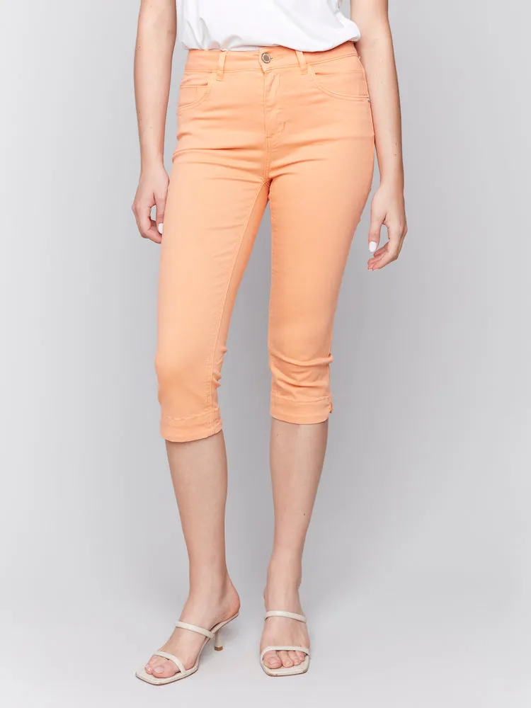Knee High Capri Twill Pants